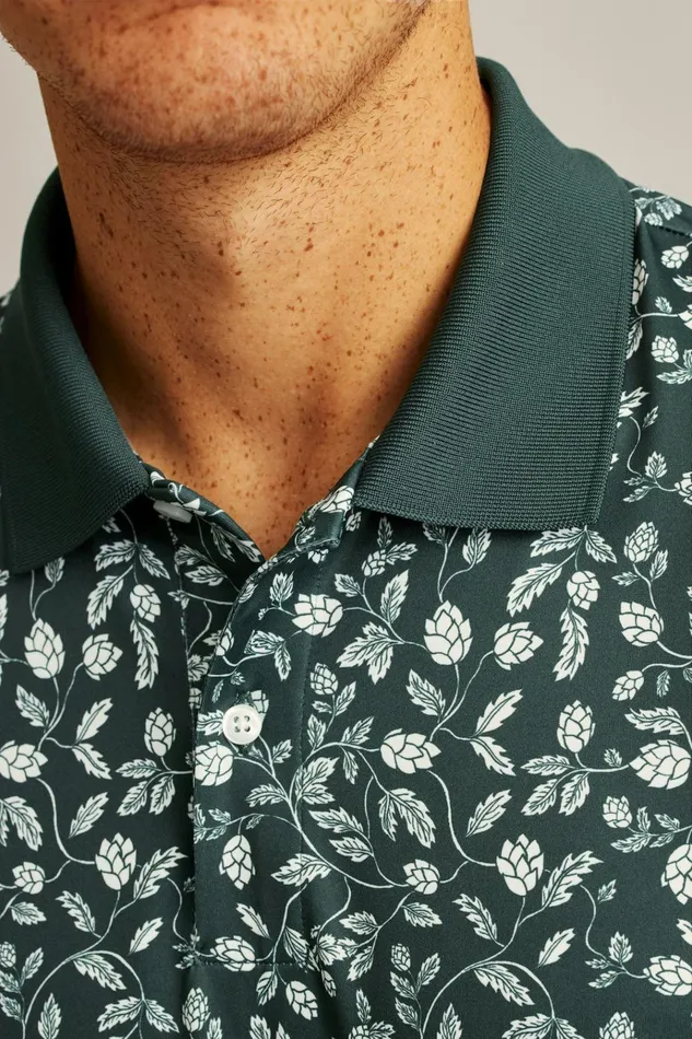 Men Golf Polos and Tops Bonobos Limited Edition Performance Golf Polo Moss Hops