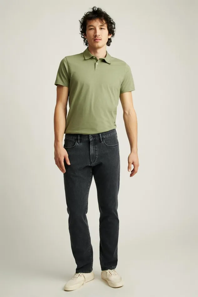 Men Golf Polos and Tops Bonobos Pima Performance Polo Moss Green
