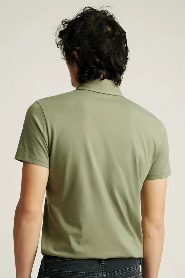 Men Golf Polos and Tops Bonobos Pima Performance Polo Moss Green