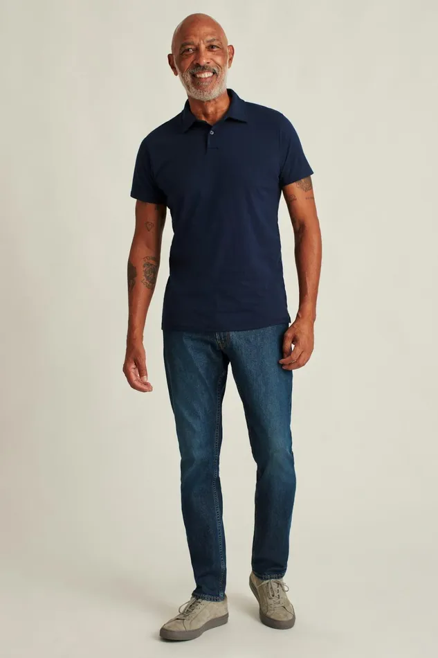 Men Golf Polos and Tops Bonobos Pima Performance Polo Navy
