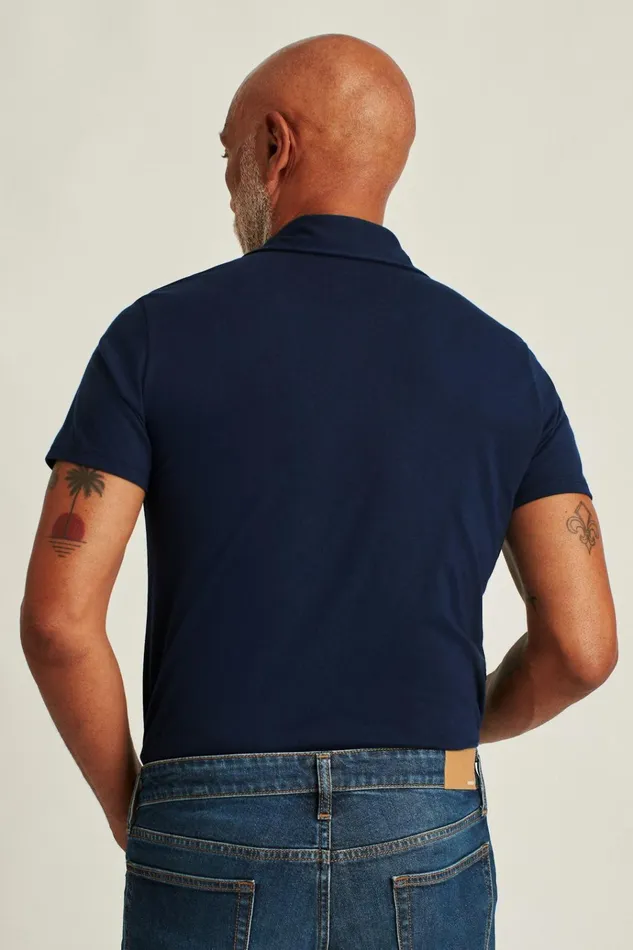 Men Golf Polos and Tops Bonobos Pima Performance Polo Navy