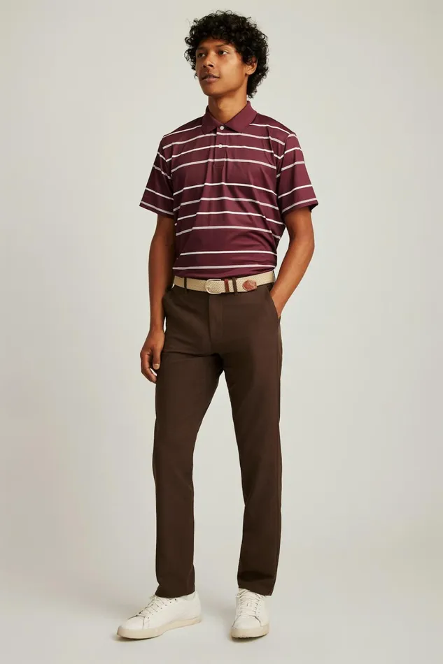 Men Golf Polos and Tops Bonobos The Performance Golf Polo Burgundy White Stripe Men Golf Polos and Tops Bonobos The Performance Golf Polo Burgundy White Stripe