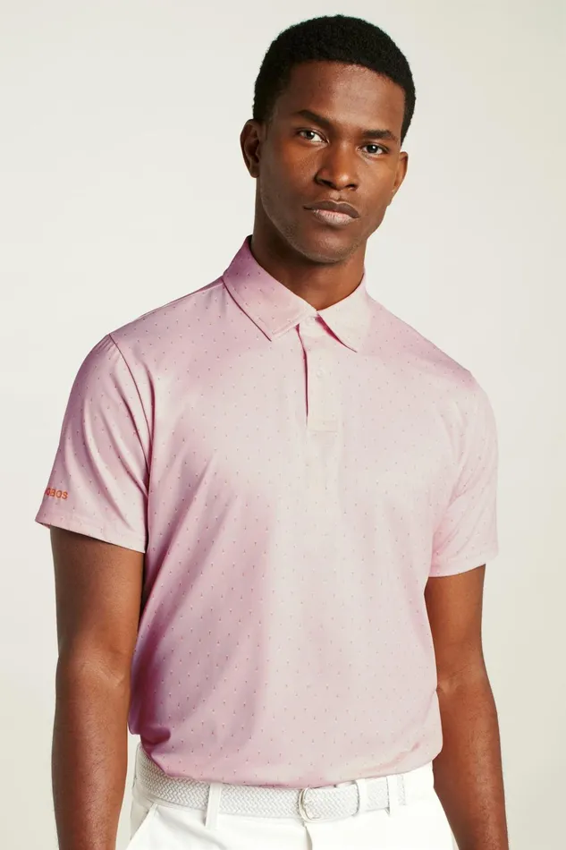 Men Golf Polos and Tops Bonobos The Performance Golf Polo Pink Golf Tee Geo