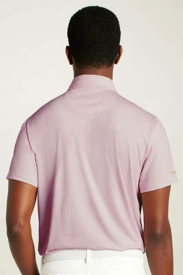 Men Golf Polos and Tops Bonobos The Performance Golf Polo Pink Golf Tee Geo