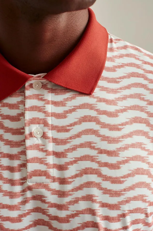 Men Golf Polos and Tops Bonobos The Tour Golf Polo Textured Wave