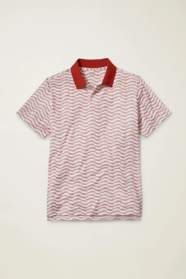 Men Golf Polos and Tops Bonobos The Tour Golf Polo Textured Wave