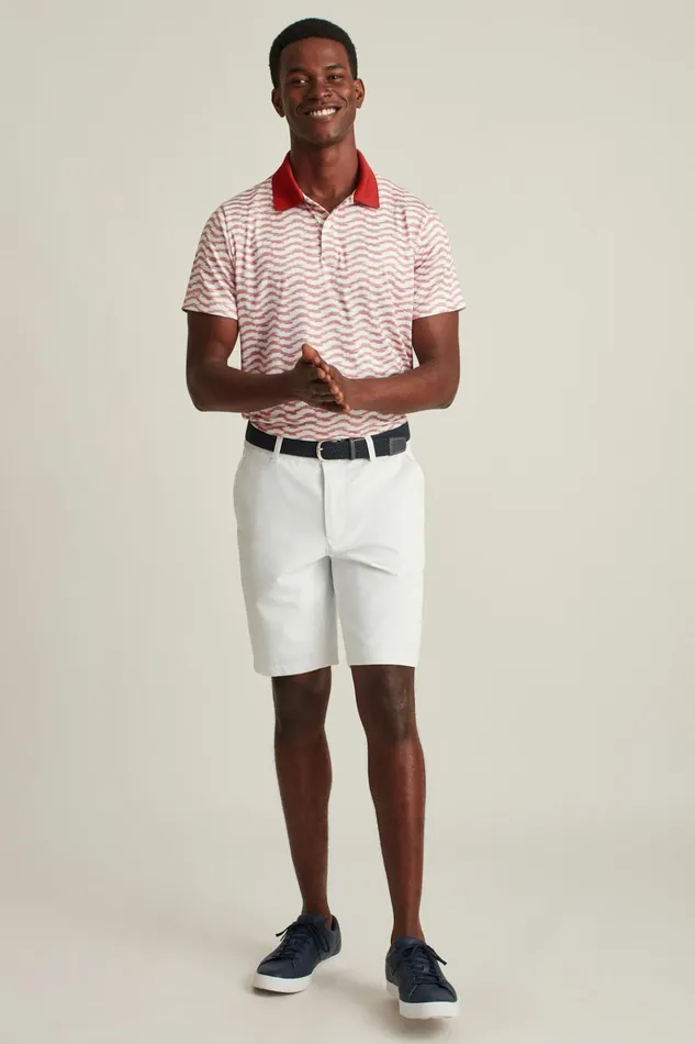 Men Golf Polos and Tops Bonobos The Tour Golf Polo Textured Wave