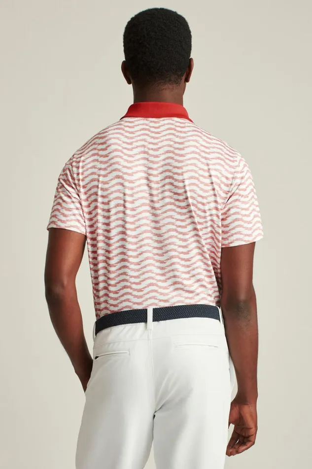 Men Golf Polos and Tops Bonobos The Tour Golf Polo Textured Wave