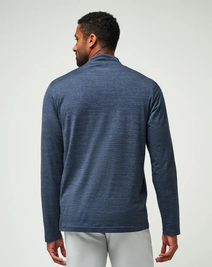 Men Hoodies and Sweatshirts TravisMathew THE HEATER QUARTER ZIP Vintage Indigoblack