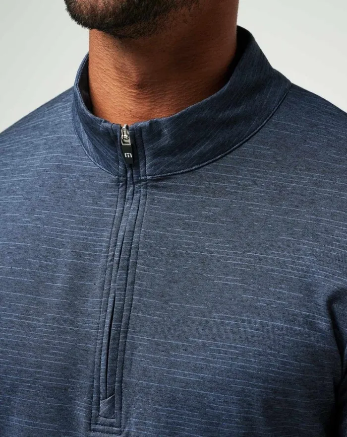 Men Hoodies and Sweatshirts TravisMathew THE HEATER QUARTER ZIP Vintage Indigoblack