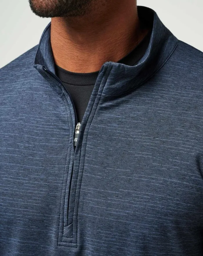 Men Hoodies and Sweatshirts TravisMathew THE HEATER QUARTER ZIP Vintage Indigoblack