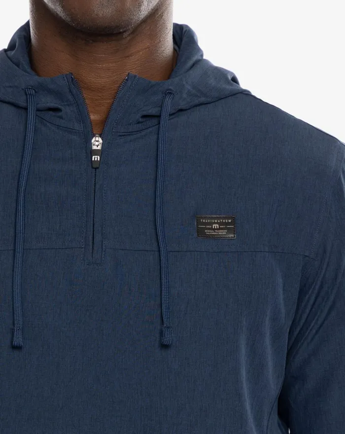 Men Hoodies and Sweatshirts TravisMathew TOPFLIGHT QUARTER ZIP HOODIE Insignia