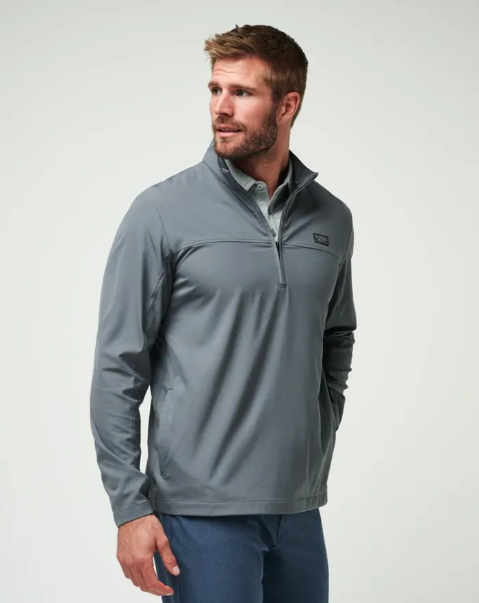 Men Hoodies and Sweatshirts TravisMathew WANDERLUST QUARTER ZIP Quiet Shade
