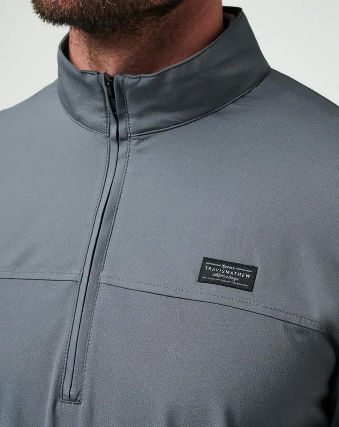 Men Hoodies and Sweatshirts TravisMathew WANDERLUST QUARTER ZIP Quiet Shade