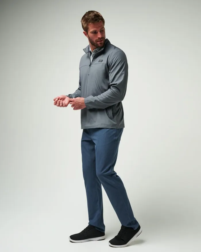 Men Hoodies and Sweatshirts TravisMathew WANDERLUST QUARTER ZIP Quiet Shade
