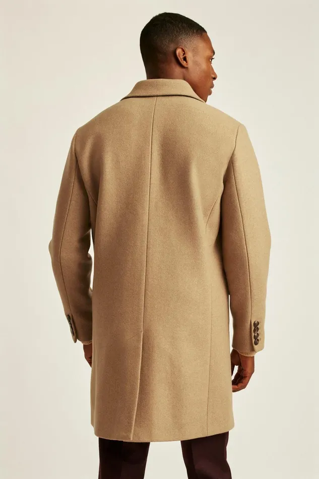 Men Jackets and Coats Bonobos The Italian Wool Topcoat Camel