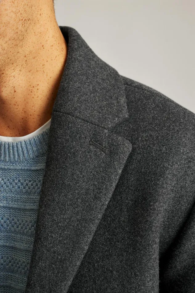 Men Jackets and Coats Bonobos The Italian Wool Topcoat Charcoal