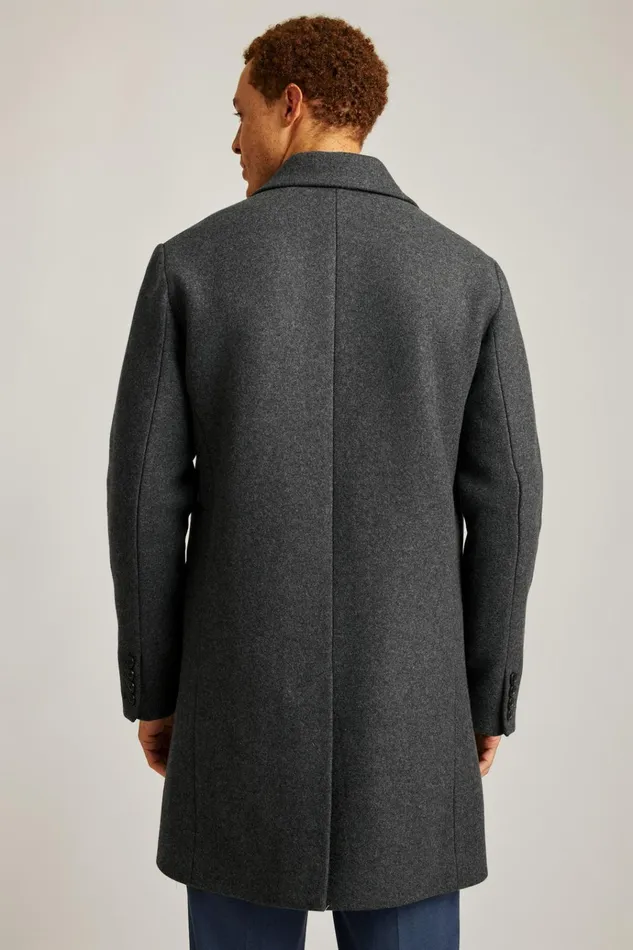 Men Jackets and Coats Bonobos The Italian Wool Topcoat Charcoal