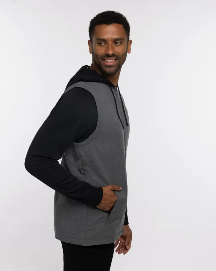 Men Jackets TravisMathew SCAVENGER FULL ZIP HOODIE Heather Dark Grey