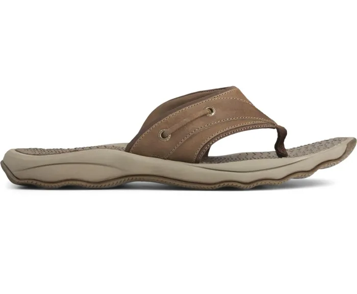Men Outer Banks Flip Flop Brown Sperry Sandals