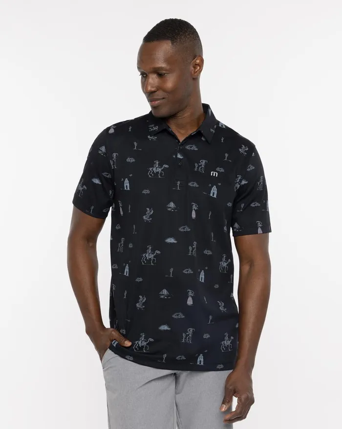 Men Polos TravisMathew ACAI PALM POLO Black