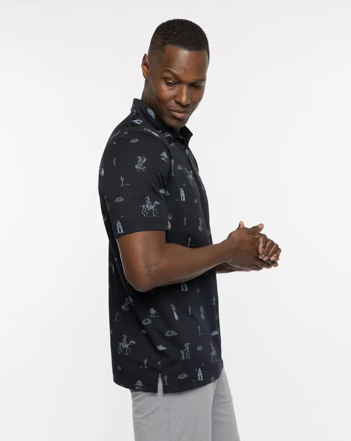 Men Polos TravisMathew ACAI PALM POLO Black