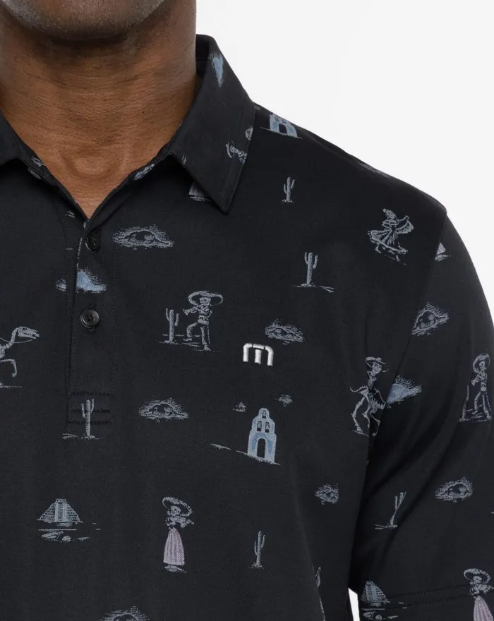 Men Polos TravisMathew ACAI PALM POLO Black