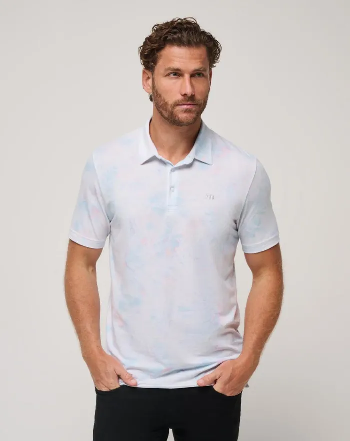 Men Polos TravisMathew ALL TIED UP POLO White