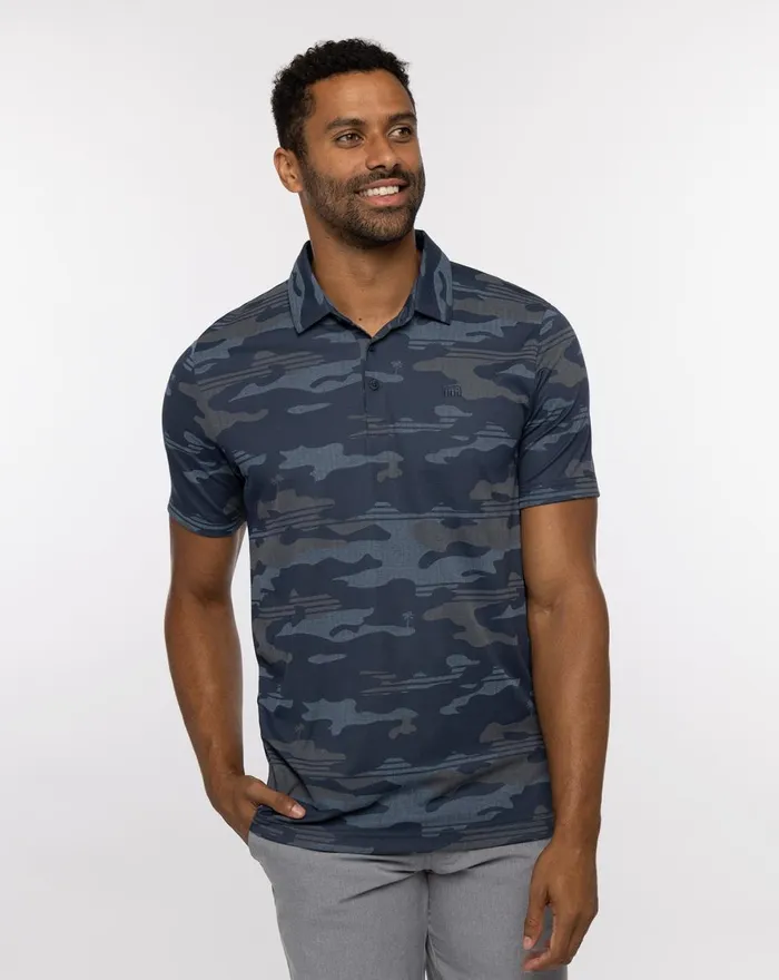Men Polos TravisMathew BEACHSIDE STEALTH POLO Blue Nights