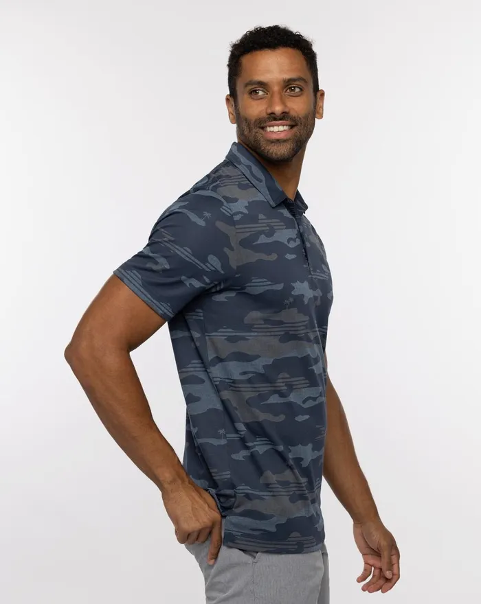 Men Polos TravisMathew BEACHSIDE STEALTH POLO Blue Nights