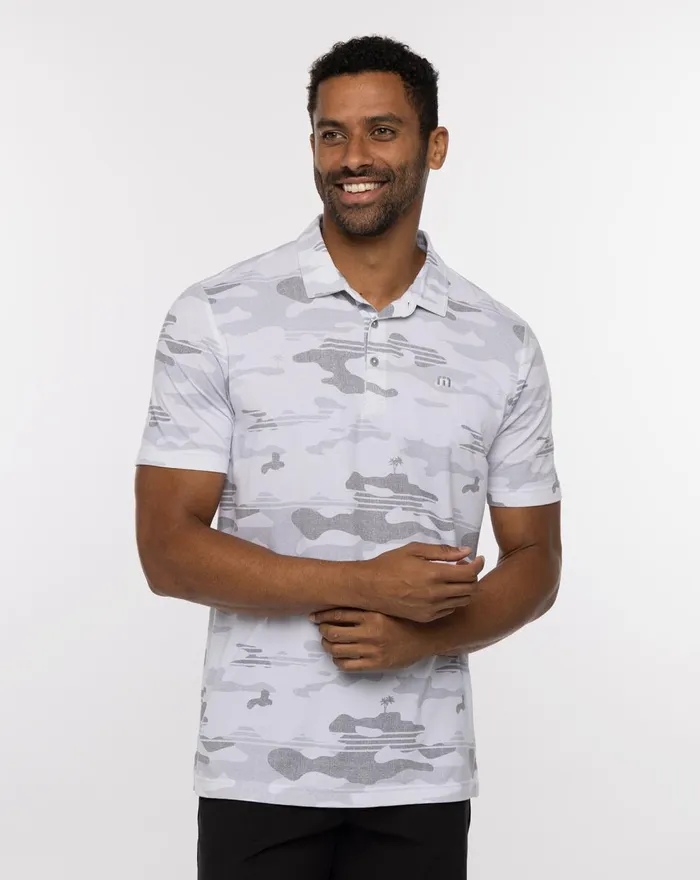 Men Polos TravisMathew BEACHSIDE STEALTH POLO White