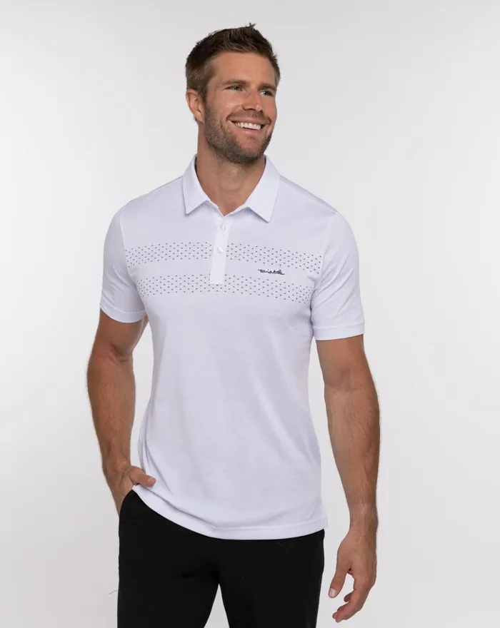 Men Polos TravisMathew BURN CARD POLO White