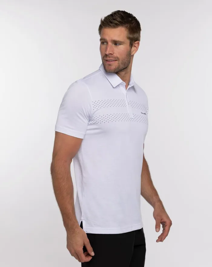 Men Polos TravisMathew BURN CARD POLO White