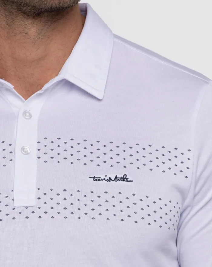 Men Polos TravisMathew BURN CARD POLO White