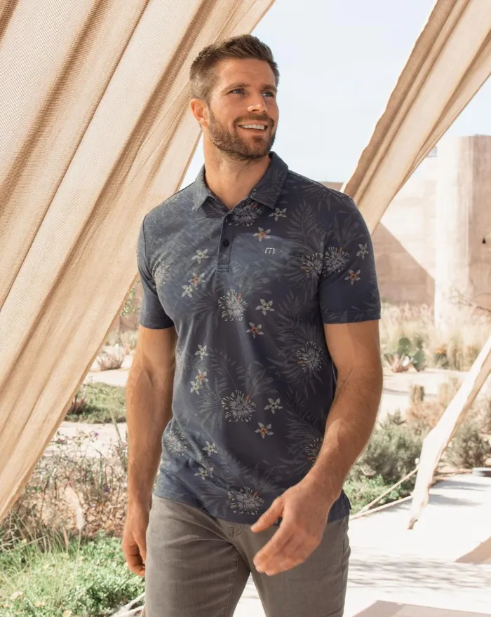 Men Polos TravisMathew CALMER WATERS POLO Dress Blues