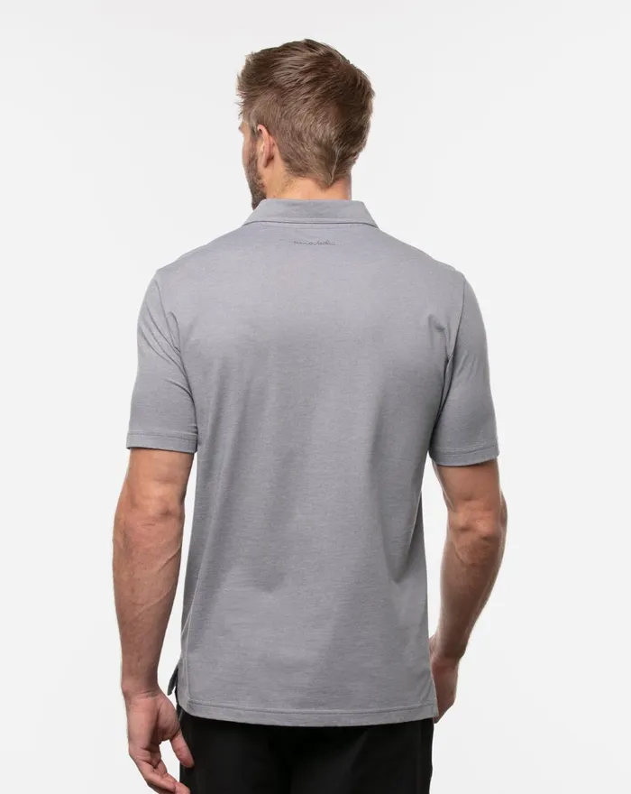 Men Polos TravisMathew CAN CAN POLO Heather Quiet Shade