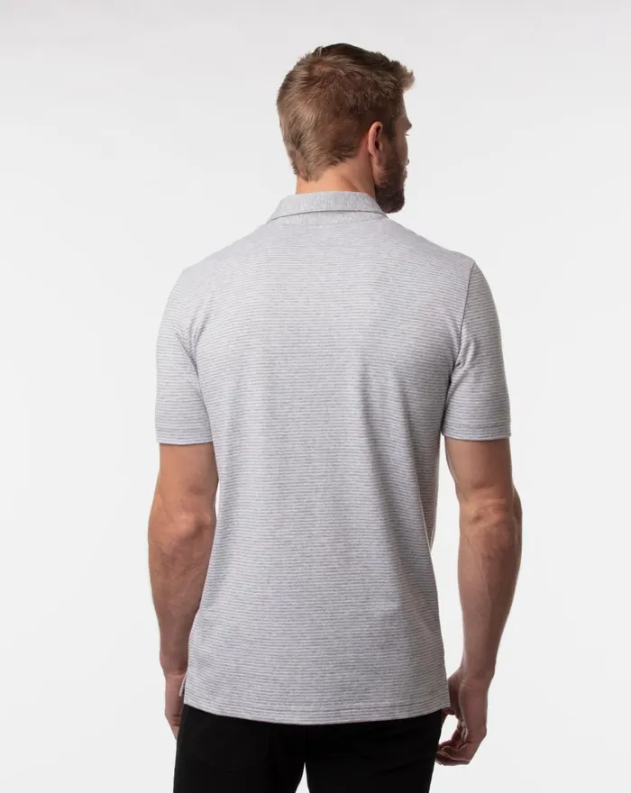 Men Polos TravisMathew DRASTIC MEASURES POLO Heather Light Grey
