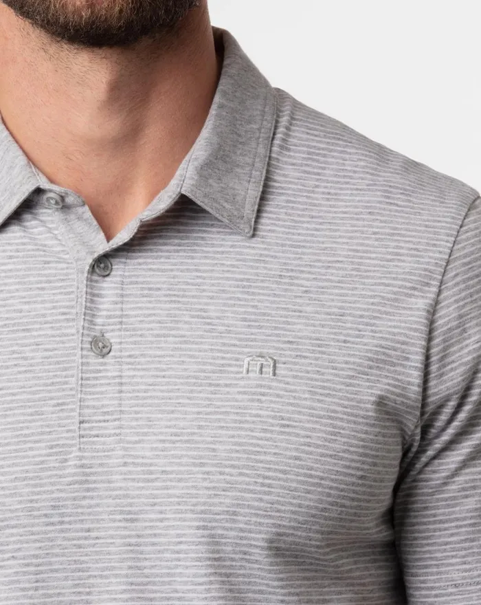 Men Polos TravisMathew DRASTIC MEASURES POLO Heather Light Grey