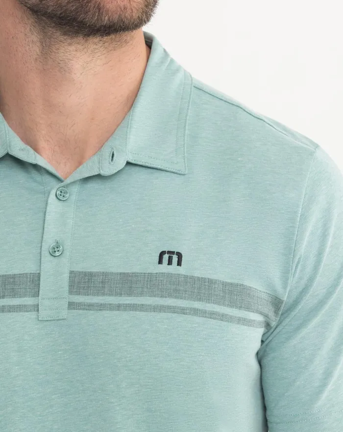 Men Polos TravisMathew EMERALD ISLE POLO Heather Beryl Green