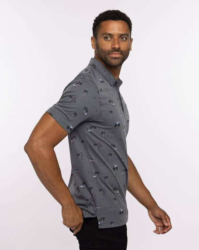 Men Polos TravisMathew ENSENADA POLO Heather Dark Grey