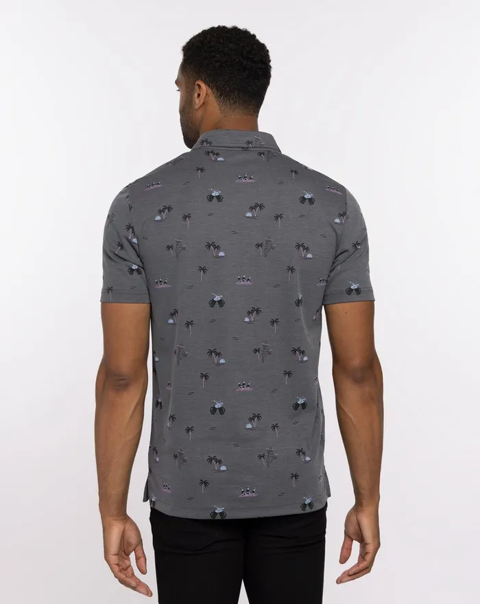 Men Polos TravisMathew ENSENADA POLO Heather Dark Grey