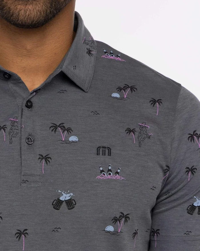 Men Polos TravisMathew ENSENADA POLO Heather Dark Grey