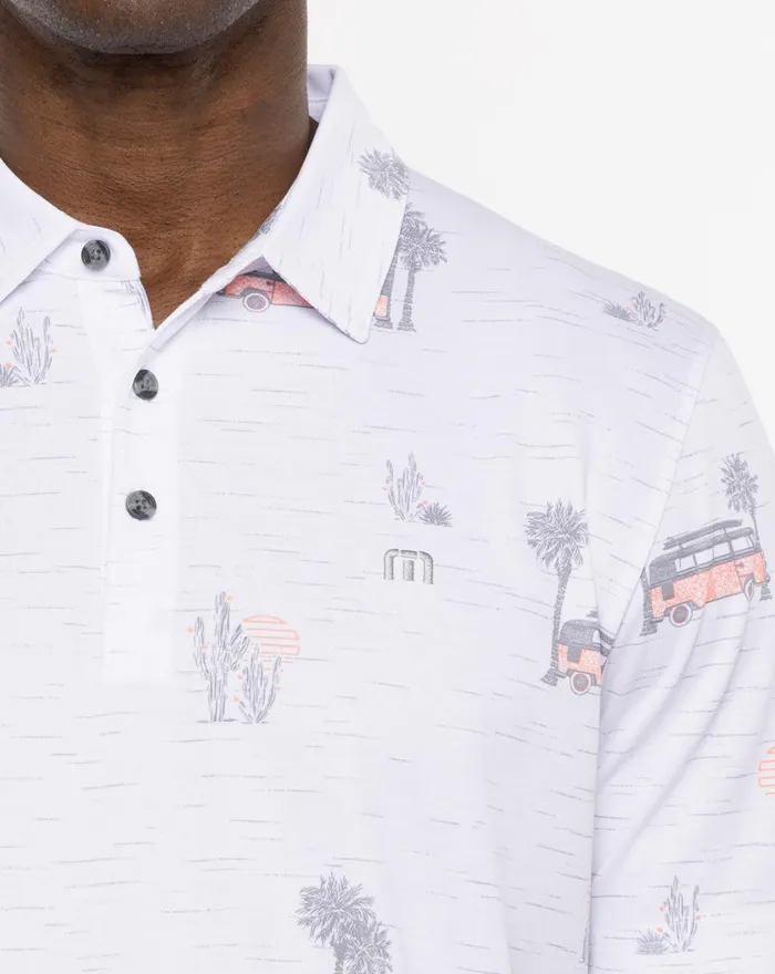 Men Polos TravisMathew FOUR WHEELING POLO White