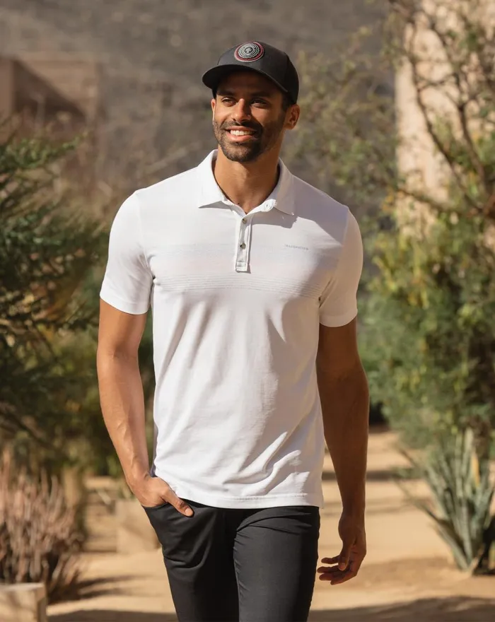 Men Polos TravisMathew GULF SIDE POLO White
