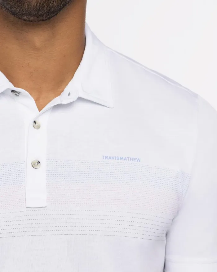 Men Polos TravisMathew GULF SIDE POLO White