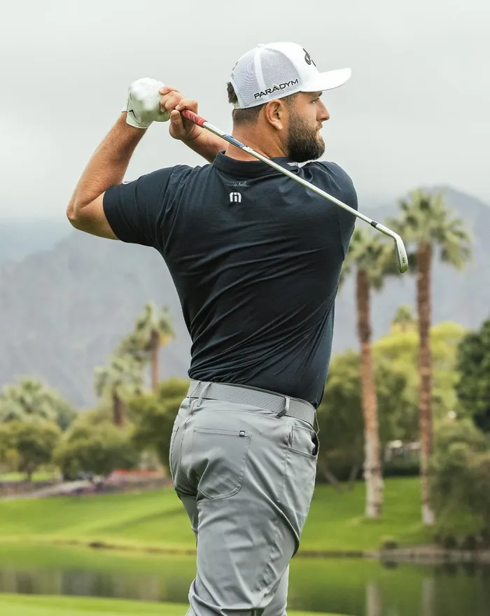 Men Polos TravisMathew HEATER GRAND PRIZE POLO Heather Navy