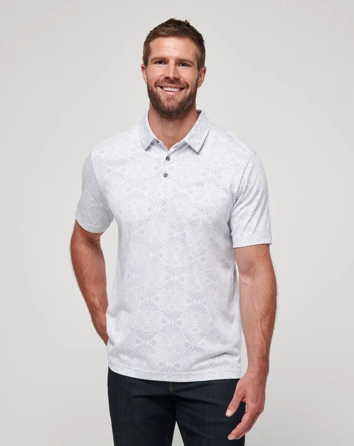 Men Polos TravisMathew HIDDEN SPOTS POLO White
