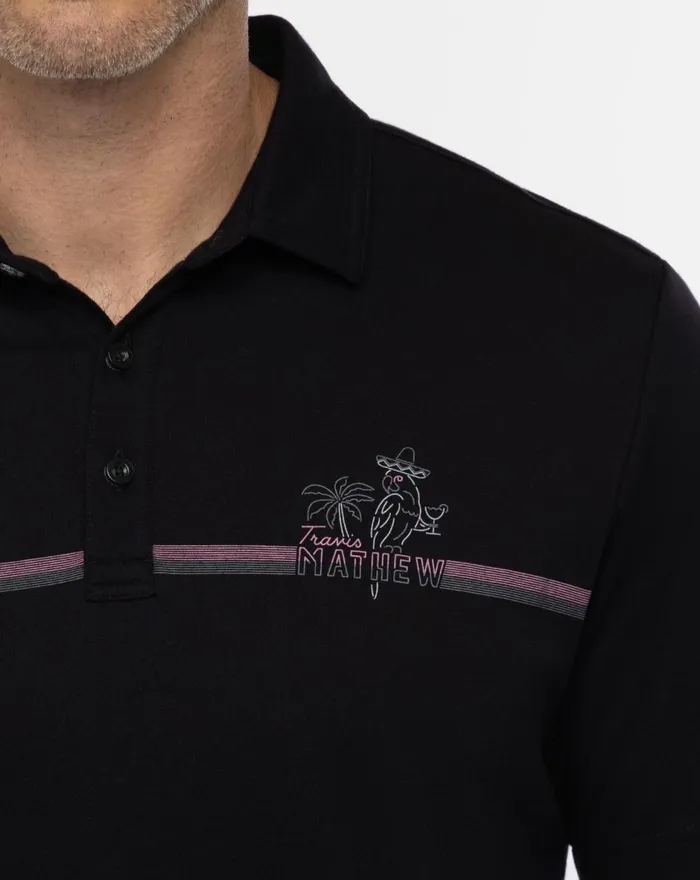 Men Polos TravisMathew HIGH SURF POLO Black
