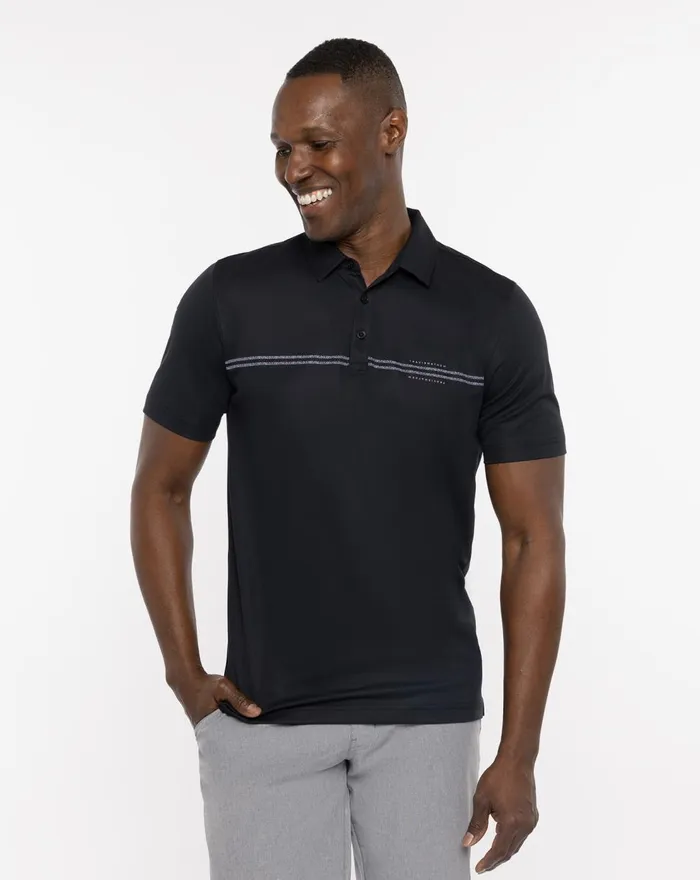Men Polos TravisMathew ISLAND HISTORY POLO Black