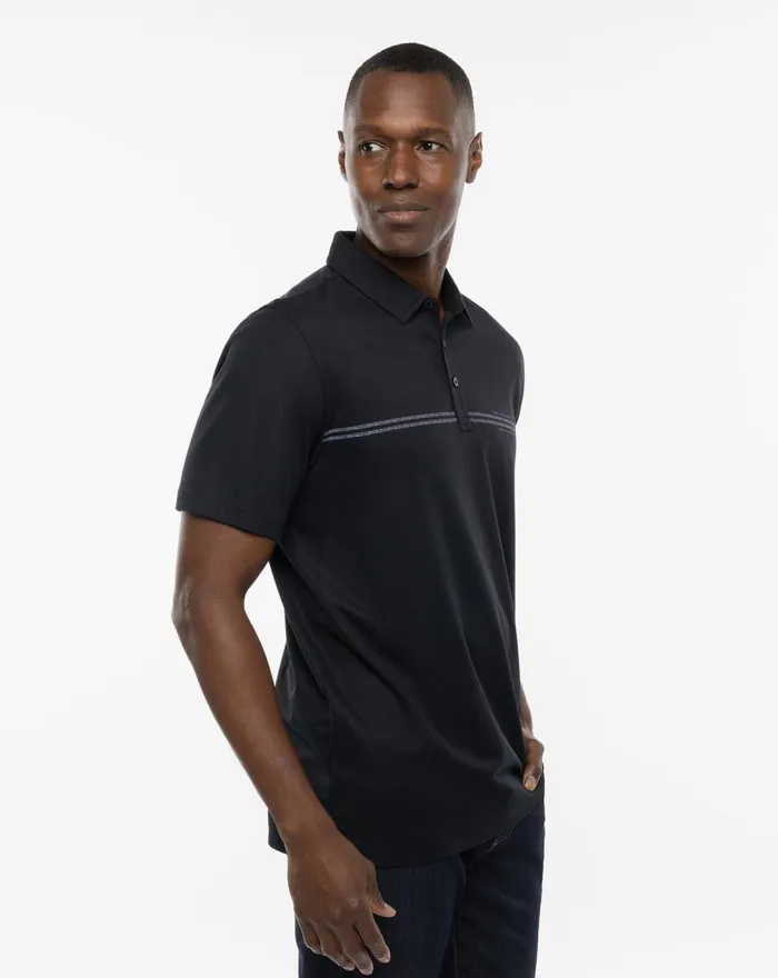 Men Polos TravisMathew ISLAND HISTORY POLO Black
